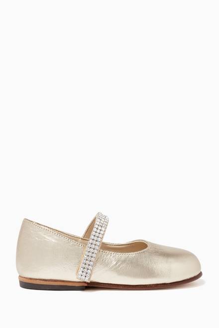 hover state of Crystal Strap Ballerina Flats