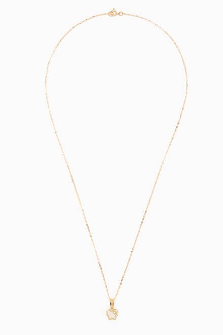 hover state of Butterfly Diamond Pendant Necklace in 18kt Yellow Gold      