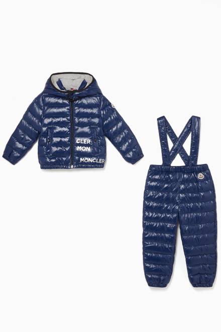 hover state of Puffed Jacket & Dungaree Set  