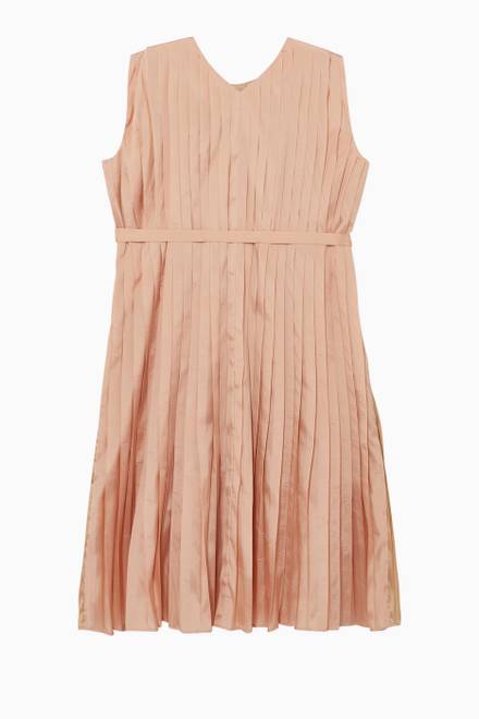 hover state of Contrast Colour-Block Pleated Dress