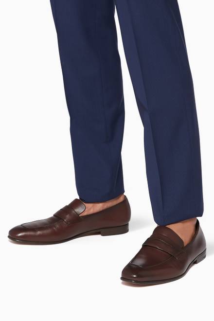 hover state of L'Asola Lamb Nappa Loafers   