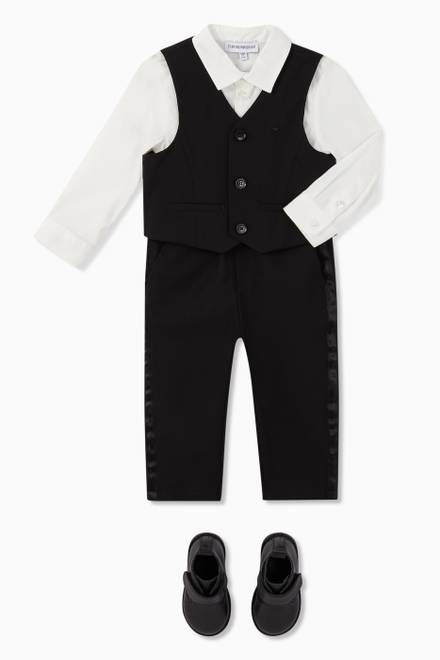 hover state of Shirt, Waistcoat & Trousers Tuxedo Set 