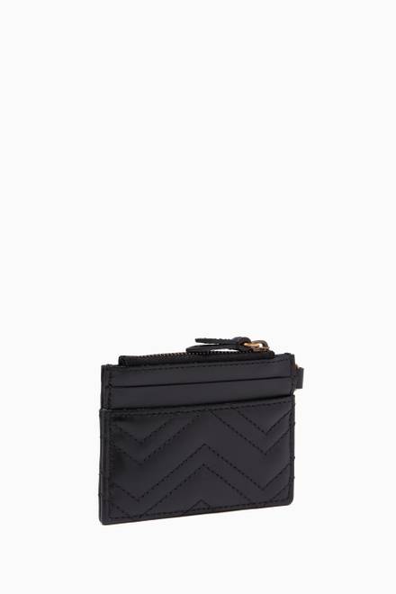 hover state of GG Marmont Keychain Wallet in Matelassé Leather