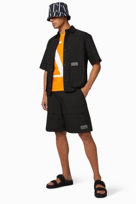 hover state of VLTN TAG Technical Bermuda Shorts    