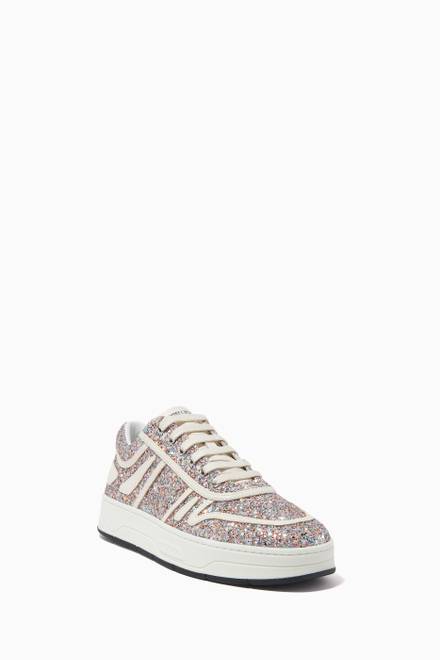 hover state of Mochi Hawaii/ F Lace-up Sneakers in Glow-in-the-Dark Glitter 