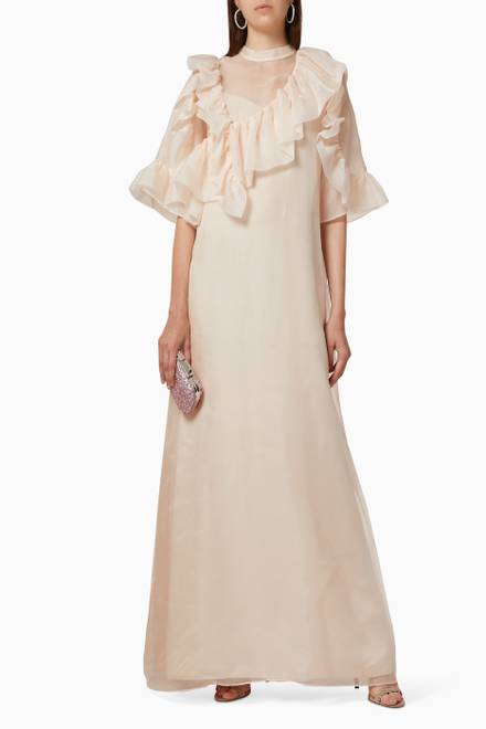 hover state of Ruffle Organza Gown
