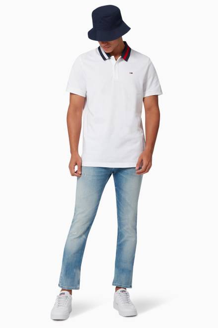 hover state of Tipped Collar Regular Fit Polo Shirt in Piqué
