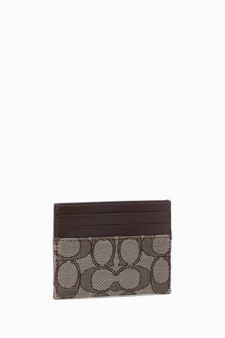 hover state of Card Case in Signature Jacquard Calf Leather