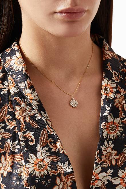 hover state of Sunflower Pendant Necklace     