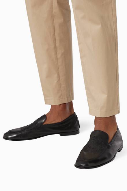 hover state of Ariosto DG Crest Loafers in Leather   