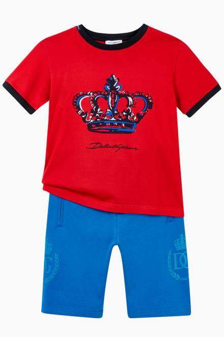 hover state of T-shirt with Crown in Cotton Jersey