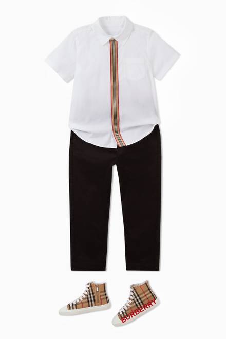 hover state of Icon Stripe Cotton Twill Drawcord Pants    