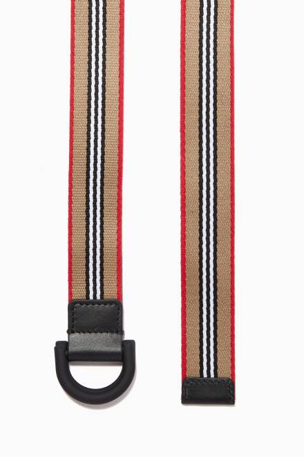 hover state of D-ring Belt in Icon Stripe Cotton   