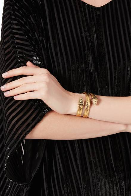 hover state of Serpenti Forever Cleopatra Bracelet in Karung Leather
