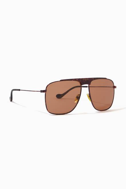 hover state of Aviator Sunglasses in Metal       