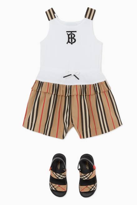 hover state of Monogram Playsuit in Jersey & Icon Stripe Cotton    
