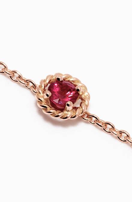 hover state of Salasil Bracelet with Ruby in 18kt Rose Gold    