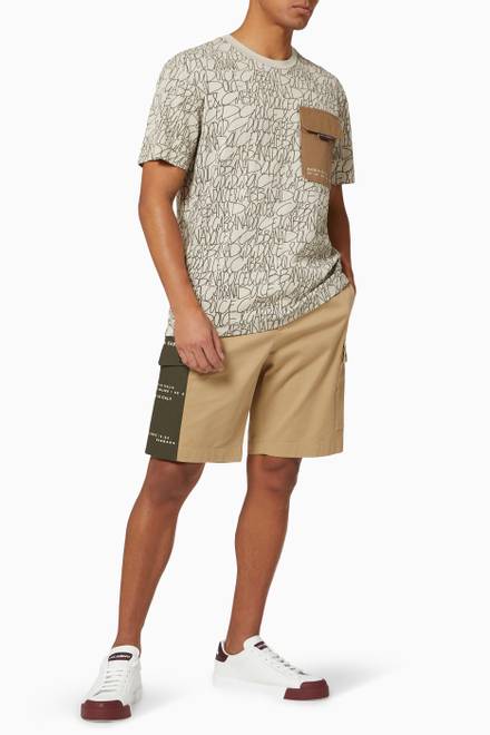 hover state of T-shirt with Cargo Pocket in DG print Cotton Jersey  