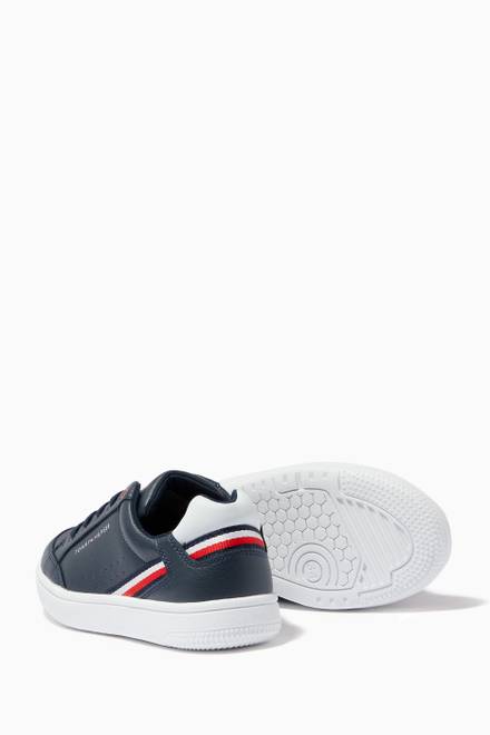 hover state of Tricolour Sneakers in Faux Leather  