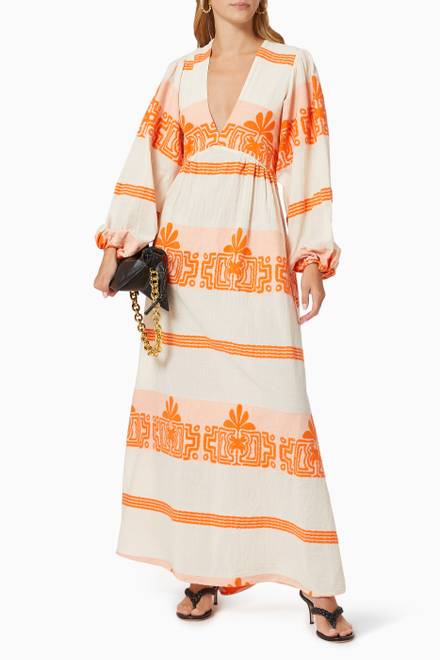 hover state of Zakar Cotton Maxi Dress