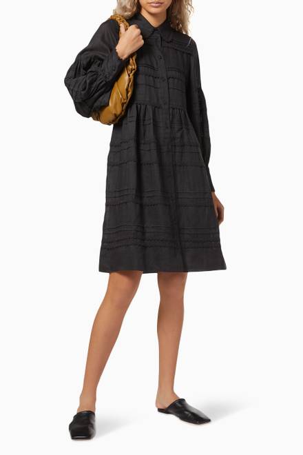 hover state of Camila Balloon Sleeve Dress in Cotton  