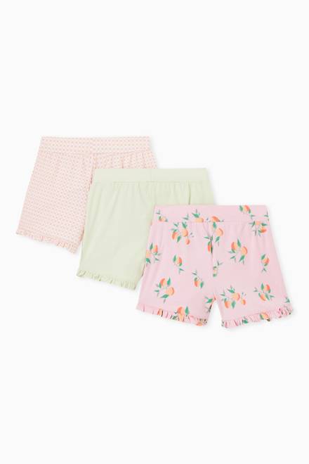 hover state of Ruffled Shorts in Organic Cotton, Set of 3  