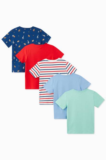 hover state of Printed T-shirts in Organic Cotton, Set of 5   
