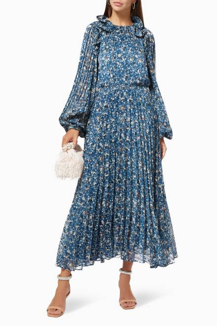 hover state of Floral Pleated Dress  
