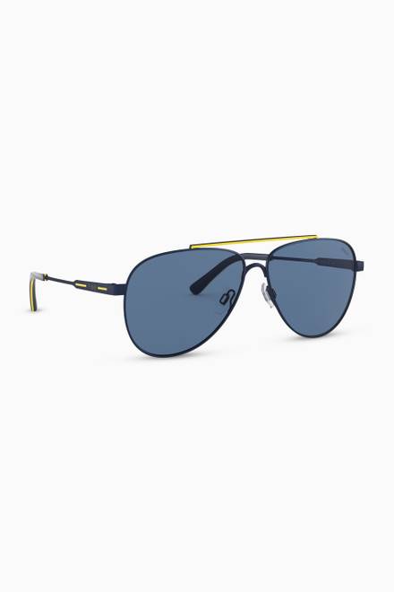 hover state of Aviator Sunglasses in Metal  