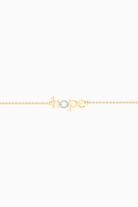 hover state of Hope Bracelet with Diamonds in 14kt Yellow Gold