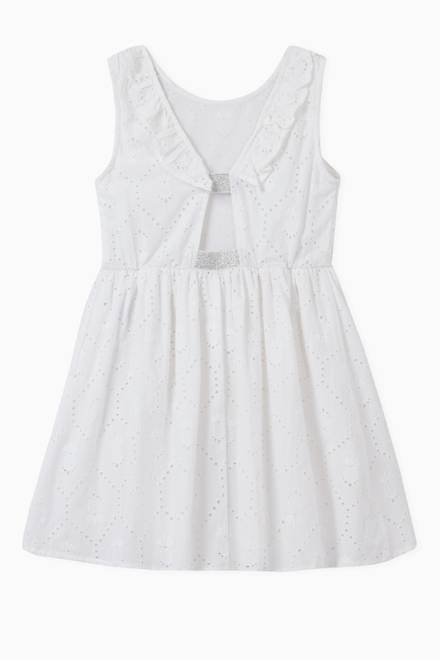 hover state of Broderie Anglaise Dress in Organic Cotton 