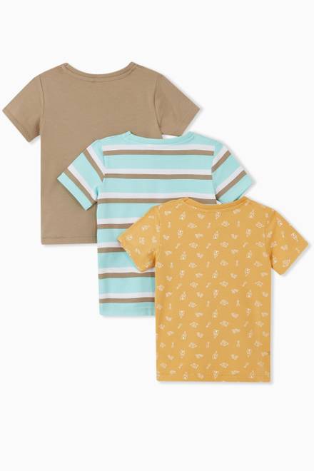 hover state of Assorted T-shirts in Stretch Organic Cotton, Set of 3  