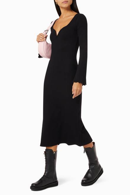 hover state of Vivien Sweetheart Midi Dress in Jersey  