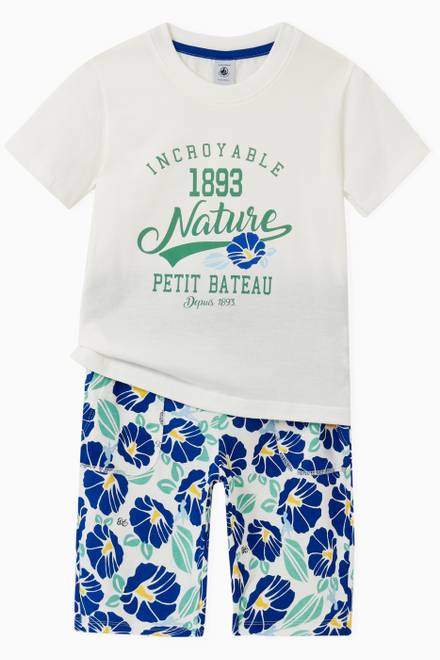 hover state of Printed Bermuda Shorts in Cotton  