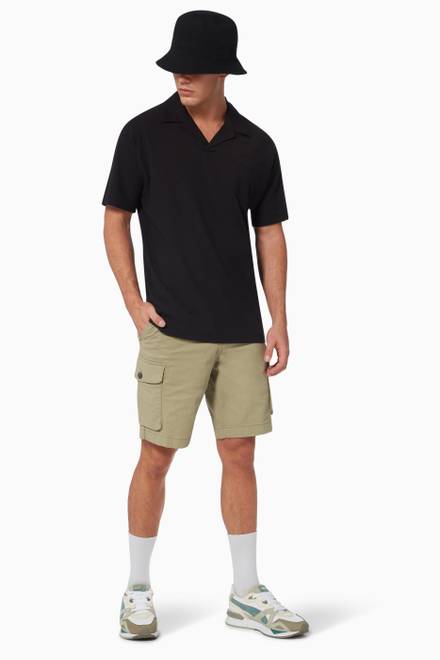 hover state of Split Neck Polo Shirt in Organic Cotton  