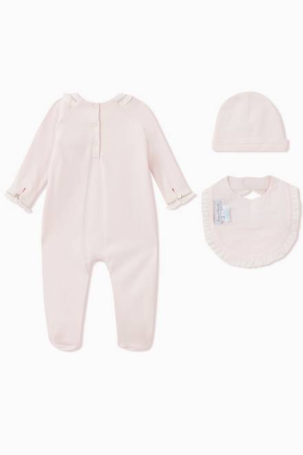 hover state of Pyjama, Bib and Hat Gift Set in Cotton    