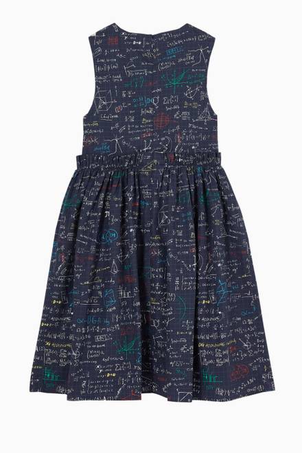 hover state of Back to School Dress in Algebra Print Poplin   