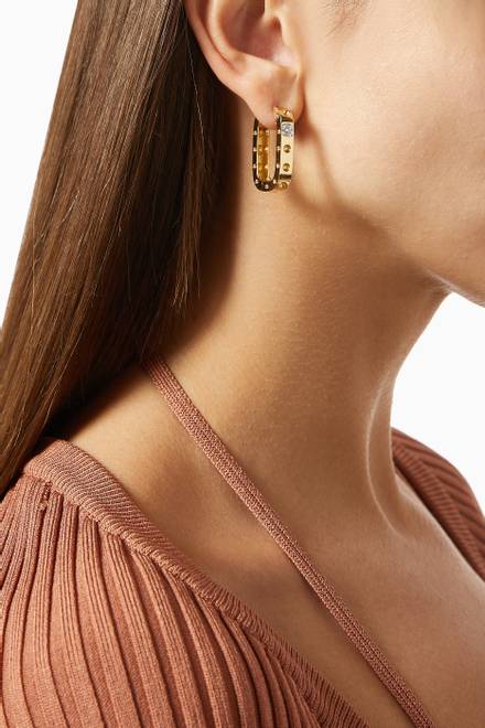 hover state of Pois Moi Earrings with Diamonds in 18kt Yellow Gold     