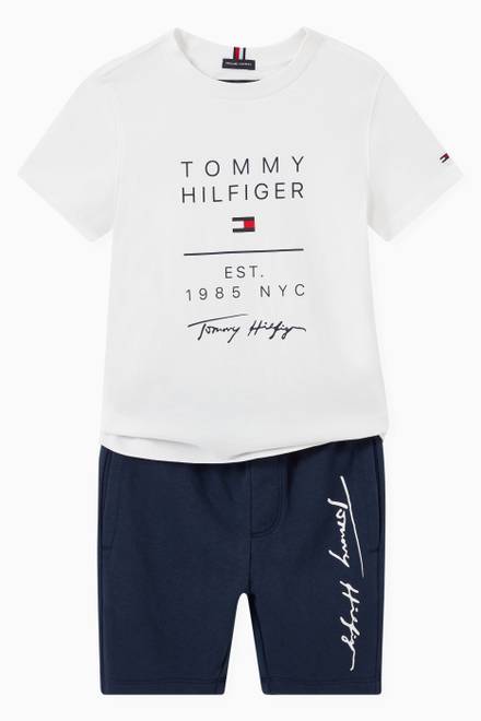 hover state of Signature Logo Jogger Shorts in Terry