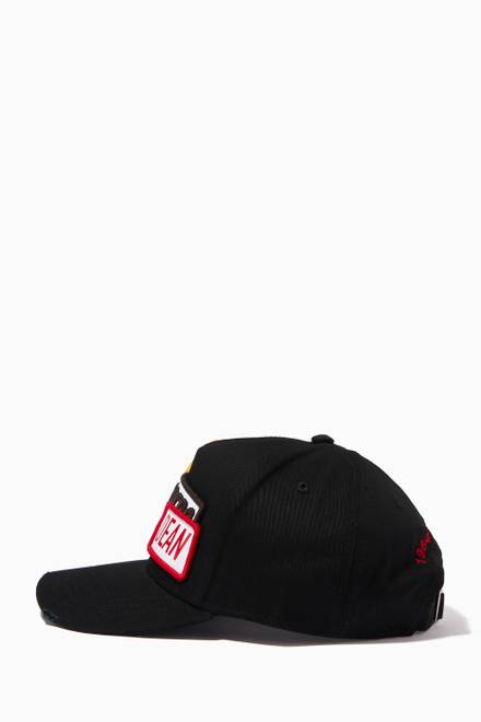 hover state of Logo Patch Baseball Cap in Cotton 