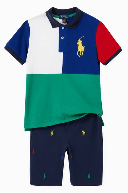 hover state of Big Pony Polo Shirt in Cotton Mesh  