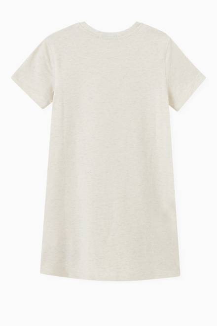 hover state of Logo T-shirt Dress in Stretch Jersey