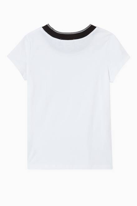hover state of Slim Logo Collar T-shirt in Organic Cotton Jersey