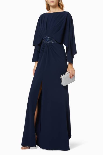 hover state of Olsen Batwing Gown in Crepe
