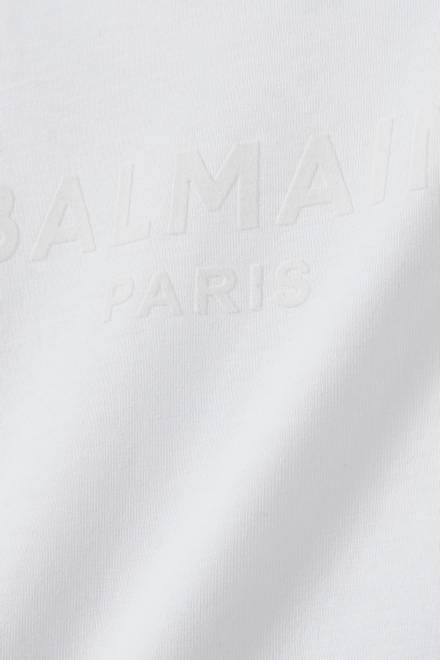 hover state of Balmain Logo T-shirt in Jersey