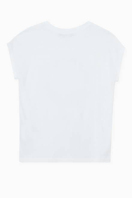 hover state of Balmain Tonal Logo T-shirt in Cotton Jersey