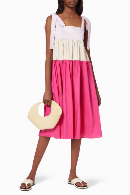 hover state of Laura Dress in Colourblock Cotton 