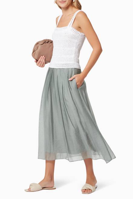 hover state of Gathered Handkerchief Skirt in Chiffon
