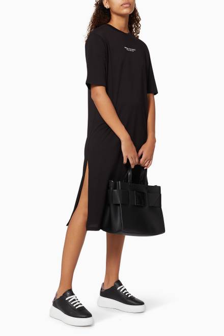 hover state of Logo T-shirt Dress in Jersey 