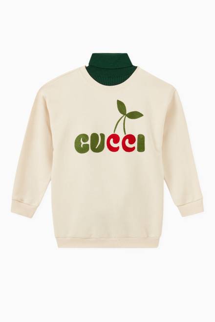 hover state of Gucci Cherry Sweatshirt in Felted Cotton Jersey     
